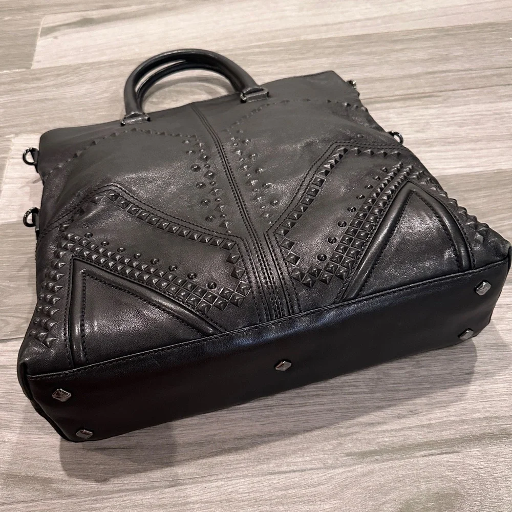MCM Calfskin Embossed M Moment Folded 2 Way Tote Bag MWT4DXO23